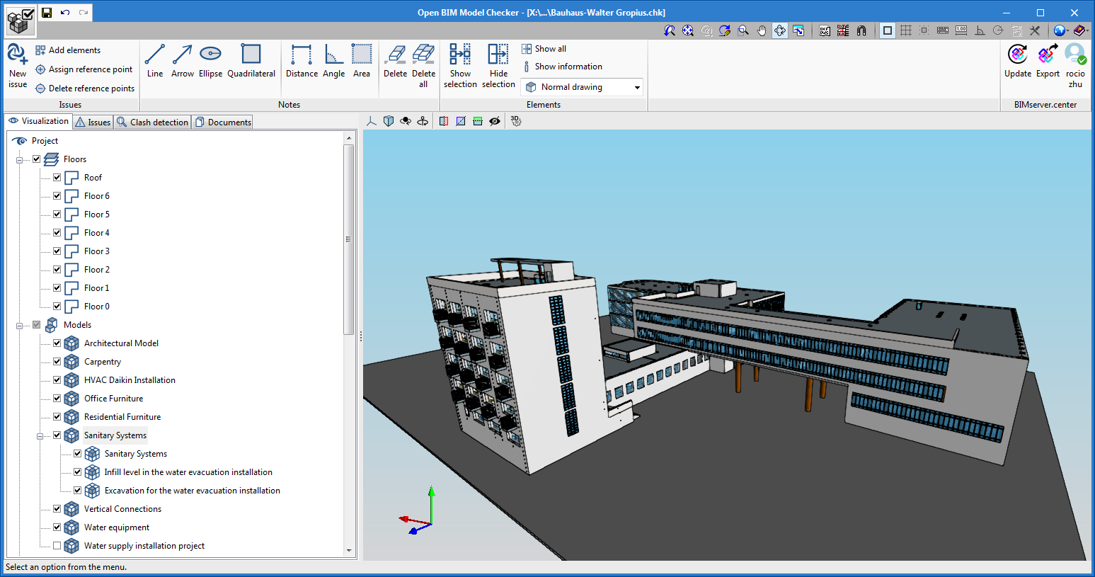 Open BIM Model Checker. Analysis and inspection of BIM models