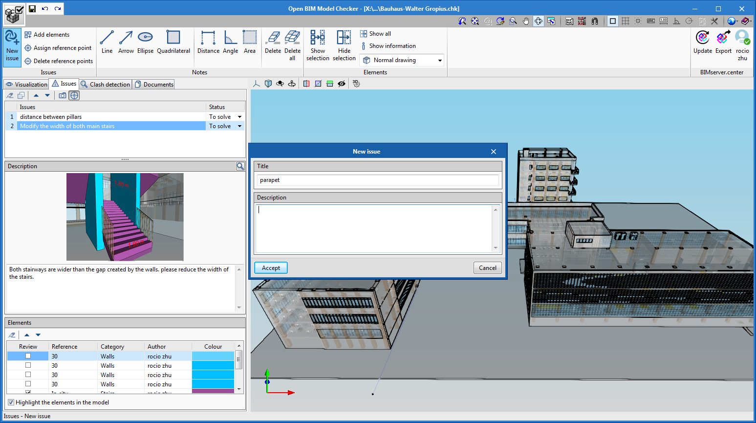 Open BIM Model Checker. Analysis and inspection of BIM models