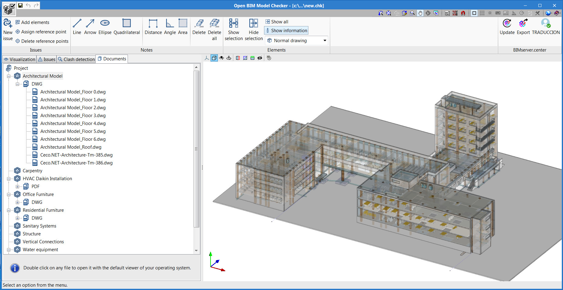 Open BIM Model Checker. Analysis and inspection of BIM models